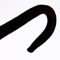 metal "S" hook - hook close-up